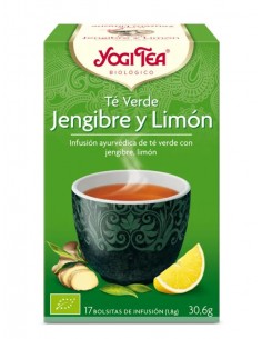 YOGI TEA TEA VERDE JENGIBRE Y LIMON  BIO 17 BOLSITAS